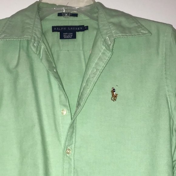 Ralph Lauren Knit Cotton Oxford Shirt - Picture 2 of 3